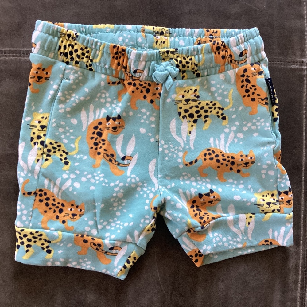 Polarn O Pyret unisex leopard shorts 2-3t